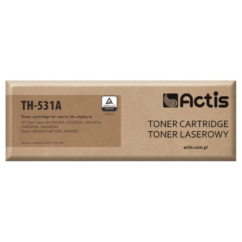 Actis TH-531A Toner (zamiennik HP 304A CC531A, Canon CRG-718C; Standard; 3000 stron; niebieski)-572922
