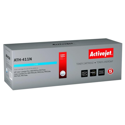 Activejet ATH-411N Toner (zamiennik HP 305A CE411A; Supreme; 2600 stron; niebieski)-572947