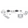 Przedłużacz/Extender USB 1.1 po skrętce Cat.5e/6 UTP/SFP do 45m, czarny, 20cm-588713