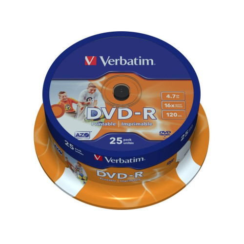 DVD-R 16x 4.7GB 25P CB PRINTABLE 43538-588171