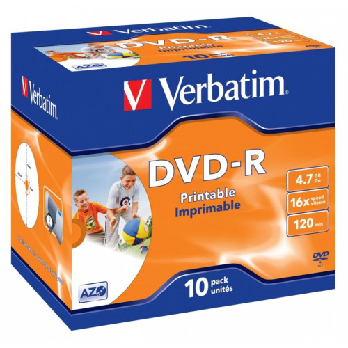 DVD-R 16x 4.7GB 10P JC PRINTABLE 43521-588175