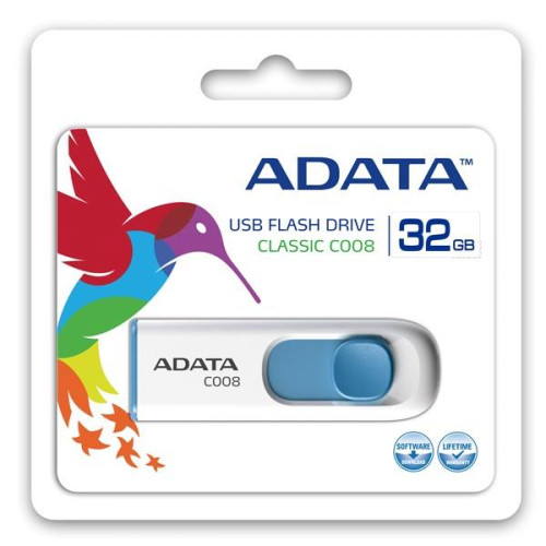 Pendrive DashDrive Classic C008 32GB USB2.0 biało- niebieskie-590736