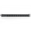Listwa zasilająca PDU 19 cali RACK 10xC13, 2m 1xC14, 10A aluminiowa-591631