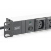 Listwa zasilająca PDU 19 cali RACK 10xC13, 2m 1xC14, 10A aluminiowa-591632