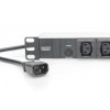 Listwa zasilająca PDU 19 cali RACK 10xC13, 2m 1xC14, 10A aluminiowa-591634