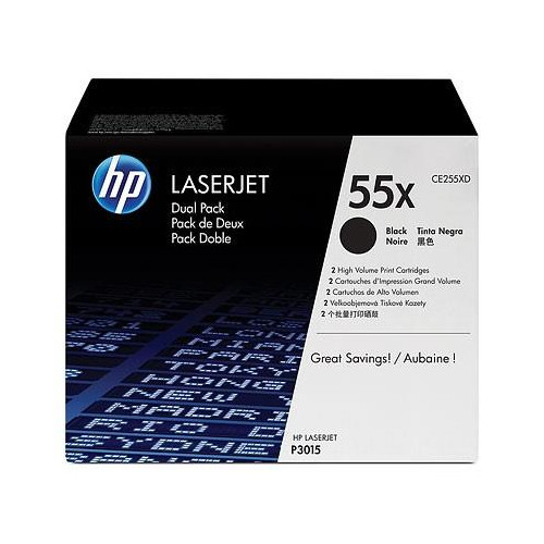 Toner 55X P3015 Czarny CE255XD 12.5k Dwupak-591330