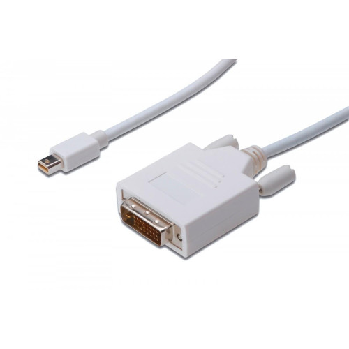 Kabel adapter Displayport 1080p 60Hz FHD Typ miniDP/DVI-D (24+1) M/M biały 2m-591511
