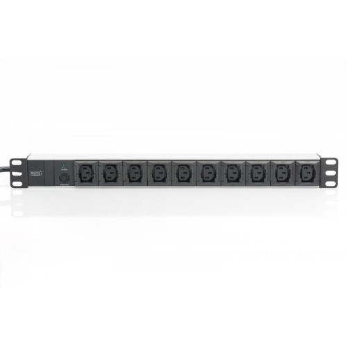 Listwa zasilająca PDU 19 cali RACK 10xC13, 2m 1xC14, 10A aluminiowa-591631