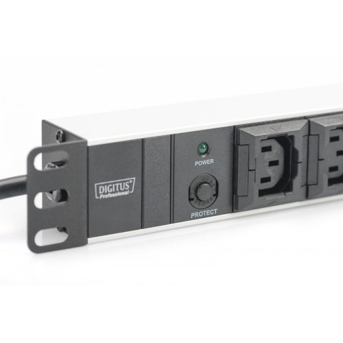 Listwa zasilająca PDU 19 cali RACK 10xC13, 2m 1xC14, 10A aluminiowa-591632