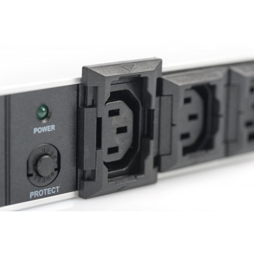 Listwa zasilająca PDU 19 cali RACK 10xC13, 2m 1xC14, 10A aluminiowa-591633