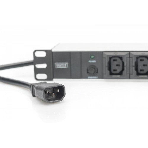 Listwa zasilająca PDU 19 cali RACK 10xC13, 2m 1xC14, 10A aluminiowa-591634