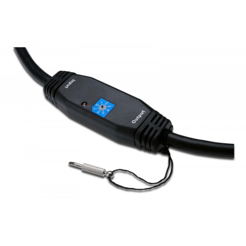 Kabel połączeniowy HDMI HighSpeed ze wzmacniaczem 1080p 60Hz FHD Typ HDMI A/HDMI A M/M czarny 15m-592702