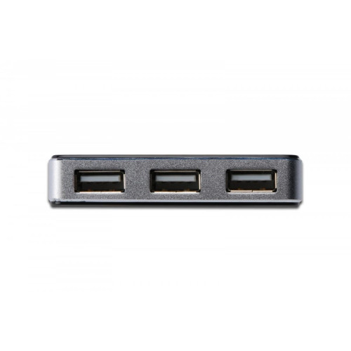 HUB/Koncentrator 4-portowy USB 2.0 HighSpeed, aktywny, czarno-srebrny-593923