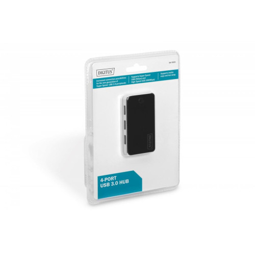 Hub USB 3.0 4-portowy SuperSpeed 5Gbps, czarny-594563