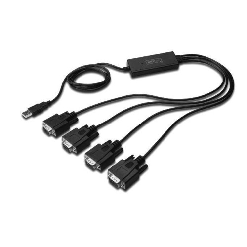 Konwerter/Adapter USB 2.0 do 4x RS232 (DB9) z kablem USB A M/Ż dł. 1,5m-595095