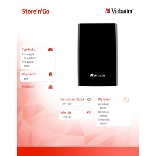 Store'n'Go 1TB 2.5'' USB 3.0 Black-595280
