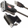 Adapter USB- 1xRS-232 + Adapter DB9F/DB25M; Y-105A -596682