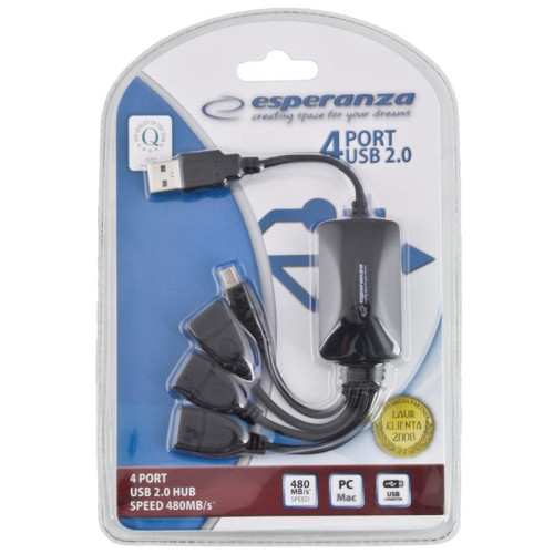 HUB 4 PORTY USB 2.0 EA114 -597812