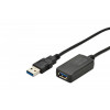 Kabel przedłużający USB 3.0 SuperSpeed Typ USB A/USB A M/Ż aktywny, czarny 5m-601445