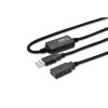 Kabel przedłużający USB 2.0 HighSpeed Typ USB A/USB A M/Ż aktywny, czarny 15m-601452