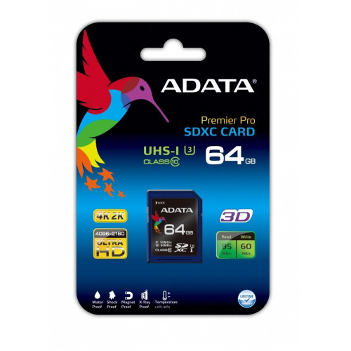 SD XC Premier Pro 64GB UHS-1 U3/Class10 4K-602338