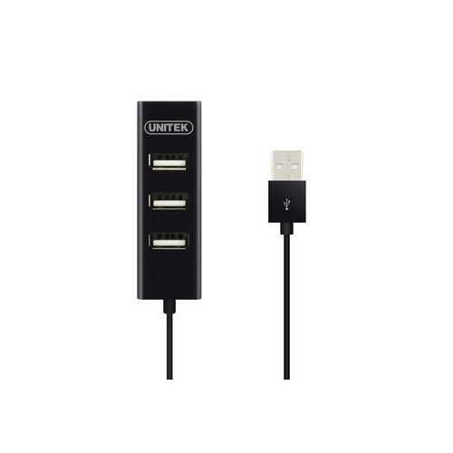 Hub 4x USB 2.0, Y-2140, Ladowanie tel., czarny -603214