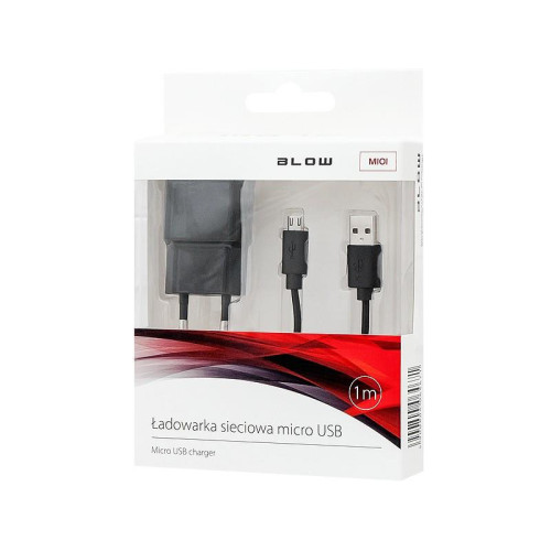 Ładowarka z gniazdem USB 2,1A + kabel microUSB-606500