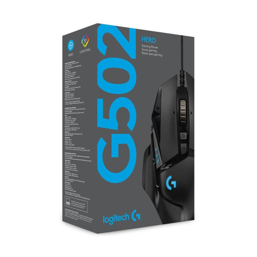 Mysz Logitech G502 Gaming HERO EU 910-005471 (optyczna; 16000 DPI; kolor czarny)-6065566