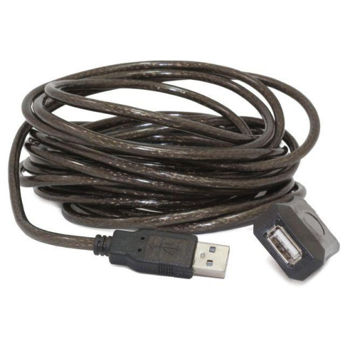 Przedłużacz USB 2.0 typu AM-AF 10m aktywny czarny -607722