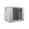 Szafa instalacyjna wisząca 19'' 9U 600X450mm szara (drzwi szklane)-614512