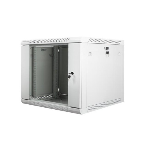 Szafa instalacyjna wisząca 19'' 9U 600X600mm szara (drzwi szklane)-7805884