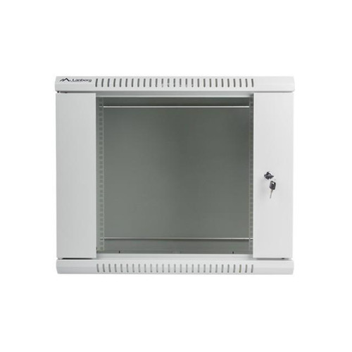 Szafa instalacyjna wisząca 19'' 9U 600X600mm szara (drzwi szklane)-614522