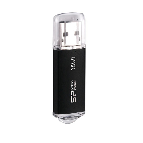 Pendrive Silicon Power Ultima II M01 16GB USB 2.0 kolor czarny ALU (SP016GBUF2M01V1K)-6146312