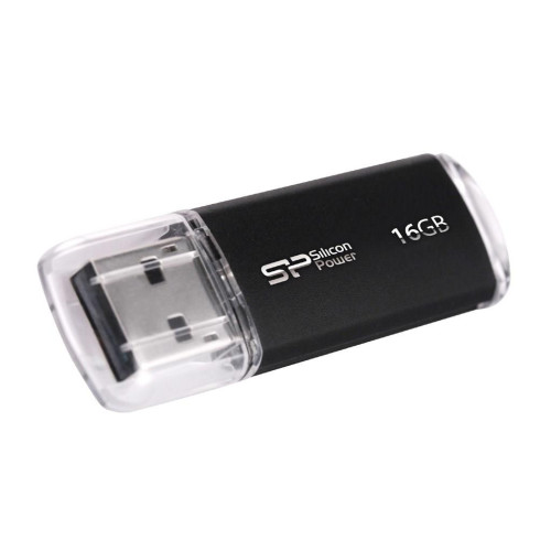 Pendrive Silicon Power Ultima II M01 16GB USB 2.0 kolor czarny ALU (SP016GBUF2M01V1K)-6146313