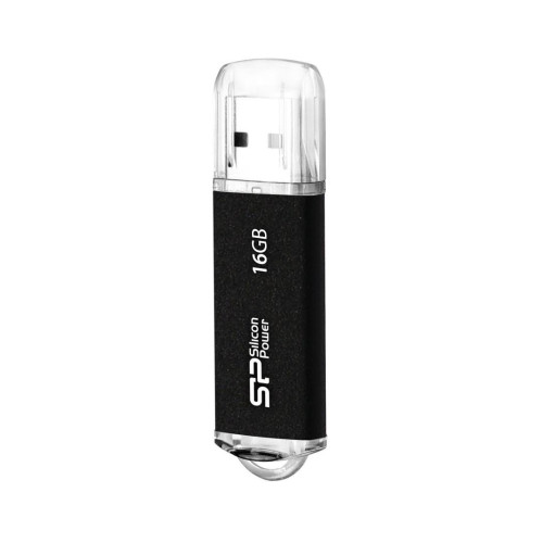 Pendrive Silicon Power Ultima II M01 16GB USB 2.0 kolor czarny ALU (SP016GBUF2M01V1K)-6146316