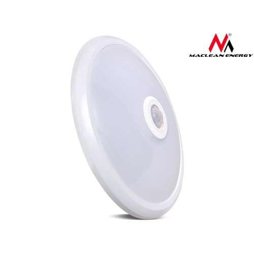 Plafon LED 12W z czujnikiem pir i zasilaniem awaryjnym, MCE131 ACU zasięg 6m-616940