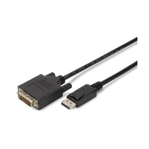 Kabel adapter Displayport z zatrzaskiem 1080p 60Hz FHD Typ DP/DVI-D (24+1) M/M czarny 1m-618771
