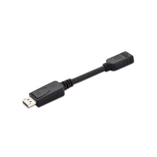 Kabel adapter Displayport z zatrzaskiem 1080p 60Hz FHD Typ DP/HDMI A M/Ż czarny 0,15m-618776