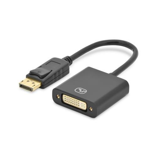 Kabel adapter Displayport z zatrzaskiem 1080p 60Hz FHD Typ DP/DVI-I (24+5) M/Ż czarny 0,15m-618778