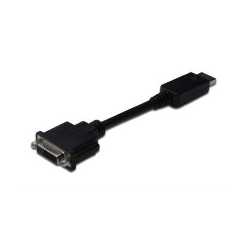 Kabel adapter Displayport z zatrzaskiem 1080p 60Hz FHD Typ DP/DVI-I (24+5) M/Ż czarny 0,15m-618780