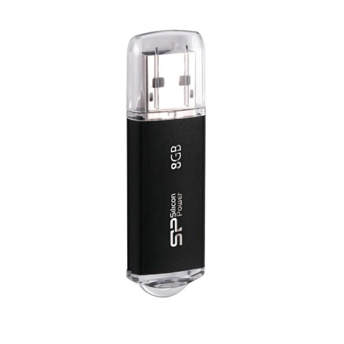Pendrive Silicon Power Ultima II M01 8GB USB 2.0 kolor czarny ALU (SP008GBUF2M01V1K)-6345644