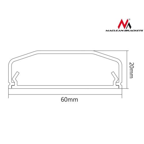 Listwa maskująca do kabli MC-693 S 60 x 20 x 750 mm-641688