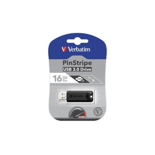 PinStripe USB 3.0 Drive 16GB Black -643726