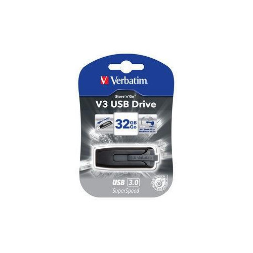 V3 USB 3.0 Drive 32GB Black -643737