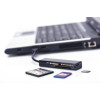 Czytnik kart 4-portowy USB 2.0 HighSpeed (Compact Flash, SD, Micro SD/SDHC, Memory Stick), czarny-645802