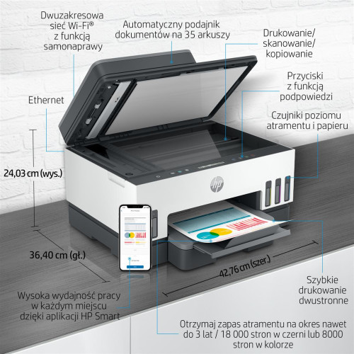 URZĄDZ. WIELOF. HP Smart Tank 750 All-in-One 6UU47A-6476270