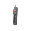 Listwa przeciwprzepięciowa M3 1.5m czarna (3 gniazda)-649568