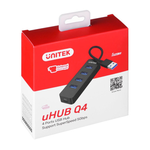 UNITEK HUB USB-A 4X USB-A 3.1, AKTYWNY,10W, H1117A-6491394