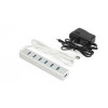 HUB 7 x USB3.0 ALUMINIUM Z ZASILACZEM; Y-3090 -651529