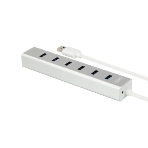 HUB 7 x USB3.0 ALUMINIUM Z ZASILACZEM; Y-3090 -651528